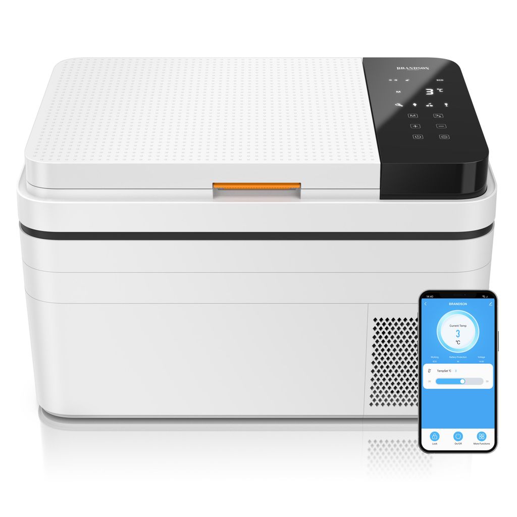 Brandson Kompressor Kühlbox elektrisch, bis – 20°C, ECO Modus, für Auto & Haus, 30 l, 12–24 V Auto/ 230 V, APP-Steuerung, UV-Sterilisation, ...