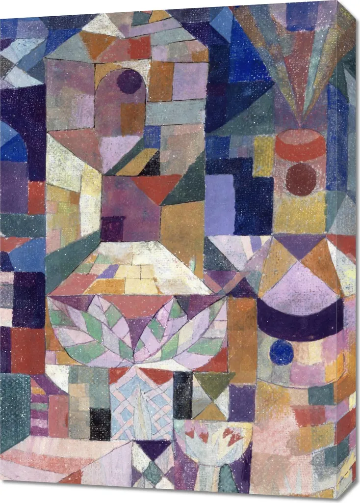 Tableau Paul Klee Burggarten 50x70, Impression Vintage Qualité Expo