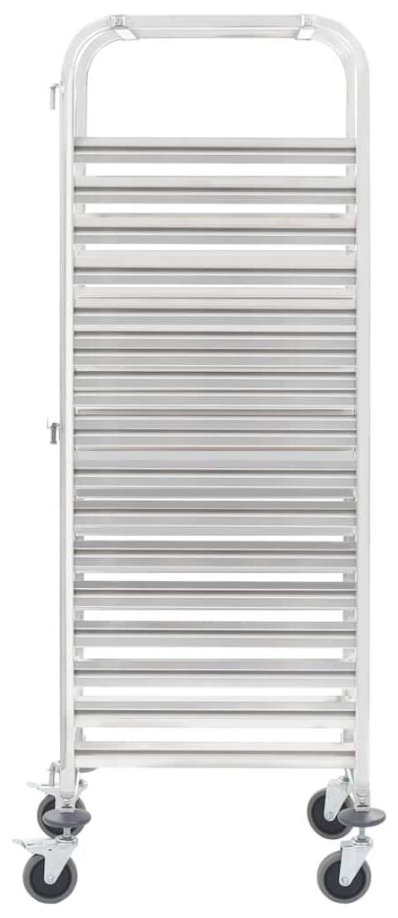 vidaXL Vozík na 16 podnosov 38x55x163 cm nerezová oceľ Obrázok produktu 