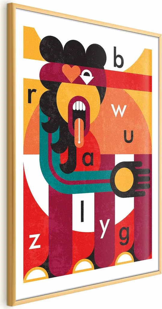 Poster Art of Design 60x90 cm con cornice dorata con margine