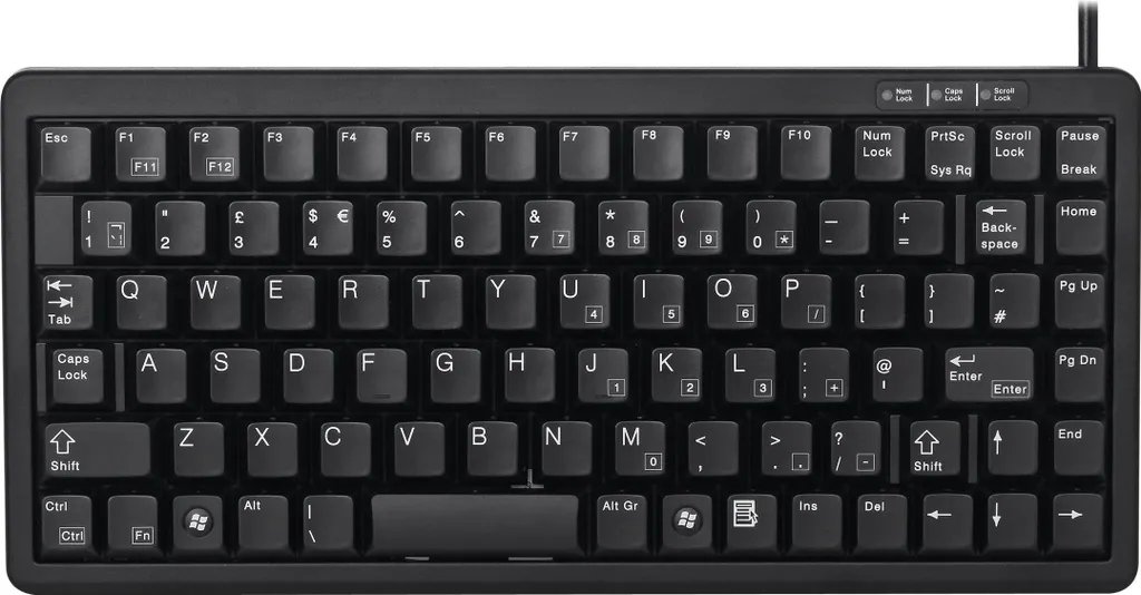 Clavier Cherry G84-4100LCMES-2 Ultraslim Mécanique Noir Layout ES
