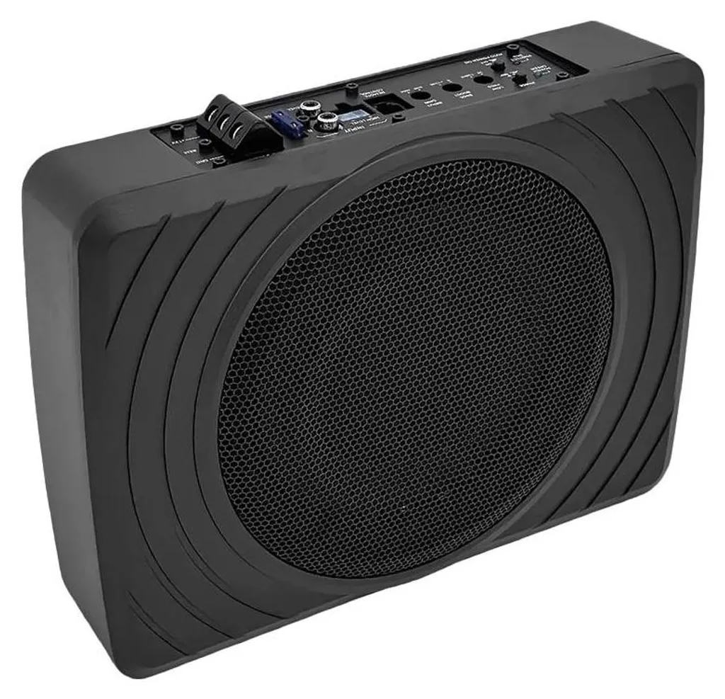 Subwoofer Actif Sous-Siège 20cm 1000W - Caisson de Basse Noir Ultra-Plat