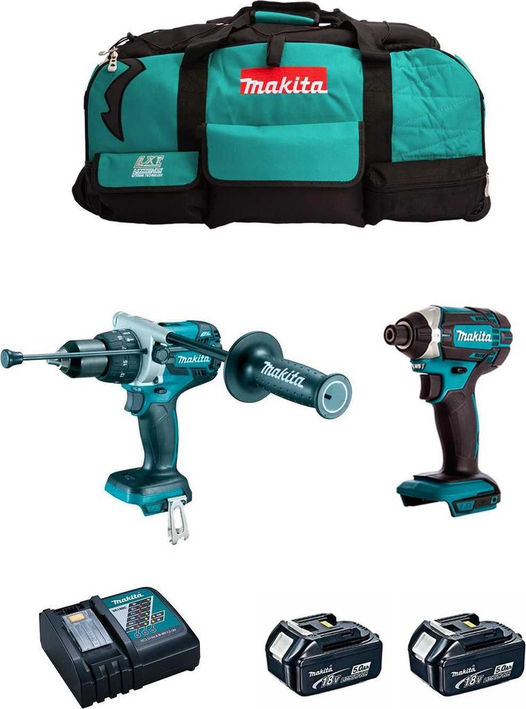 MAKITA Kit MK211 (DHP481 + DTD152 + 2 x 5,0 Ah + DC18RC + LXT600)