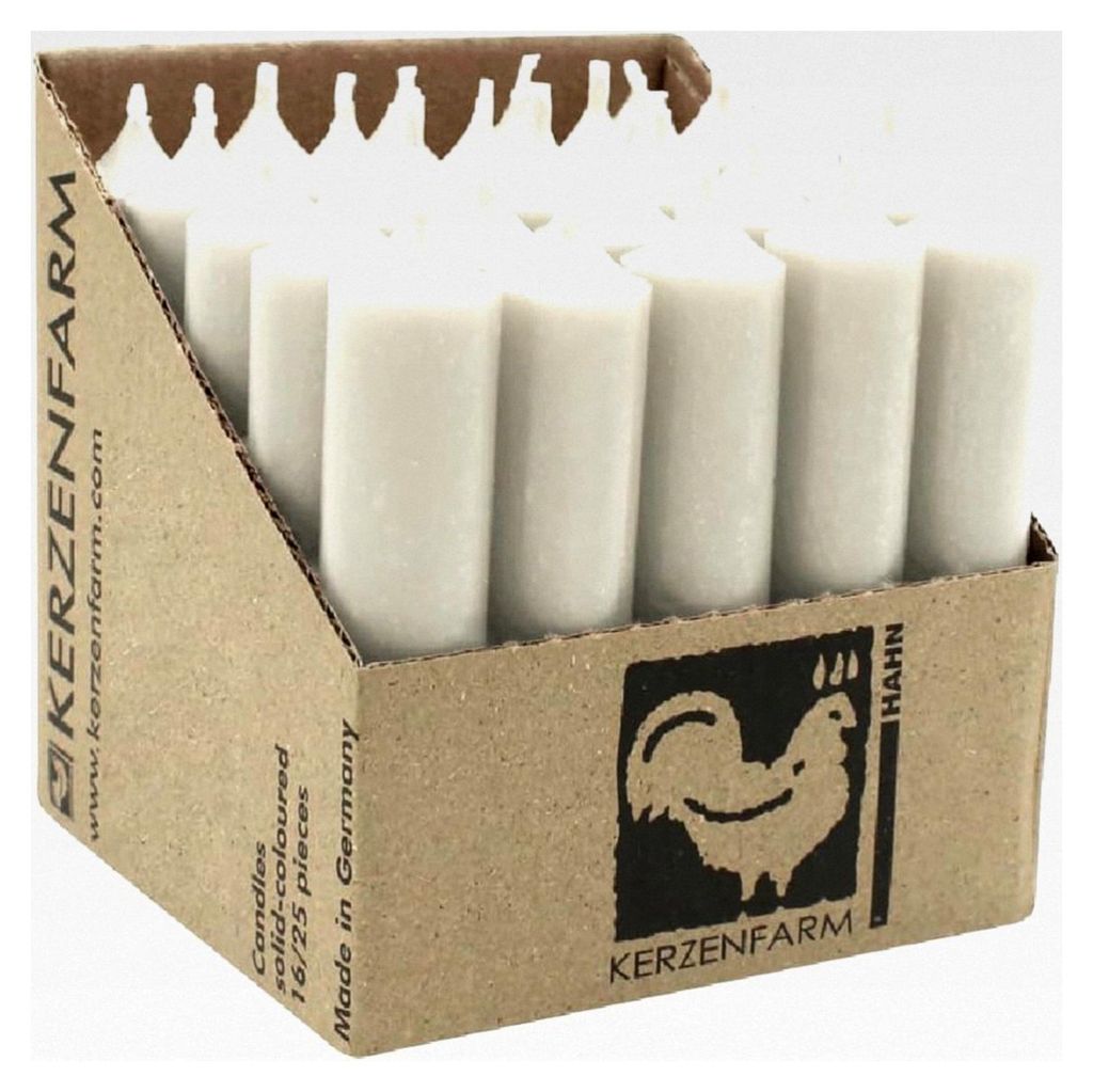 Stabkerzen aus Paraffin, 100/22 mm, Elfenbein, HAHN, Brenndauer ca. 4h, 25 Stück pro Verpackung