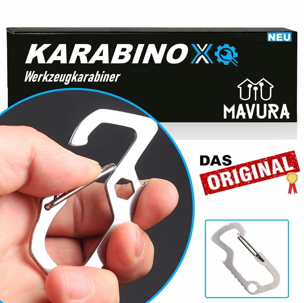 KARABINOX Multifunktionskarabiner Werkzeugkarabiner Flaschenöffner Multitool