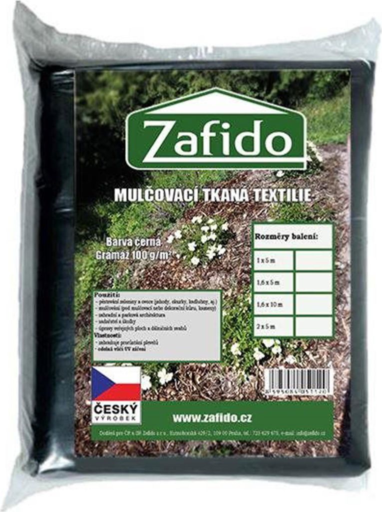 Gewebter Mulchstoff 100 g, 1,6 x 10 m, schwarz