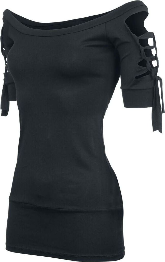 Outer Vision T-Shirt Damen Kork schwarz Rockwear 95% Viskose, 5% Elasthan XL