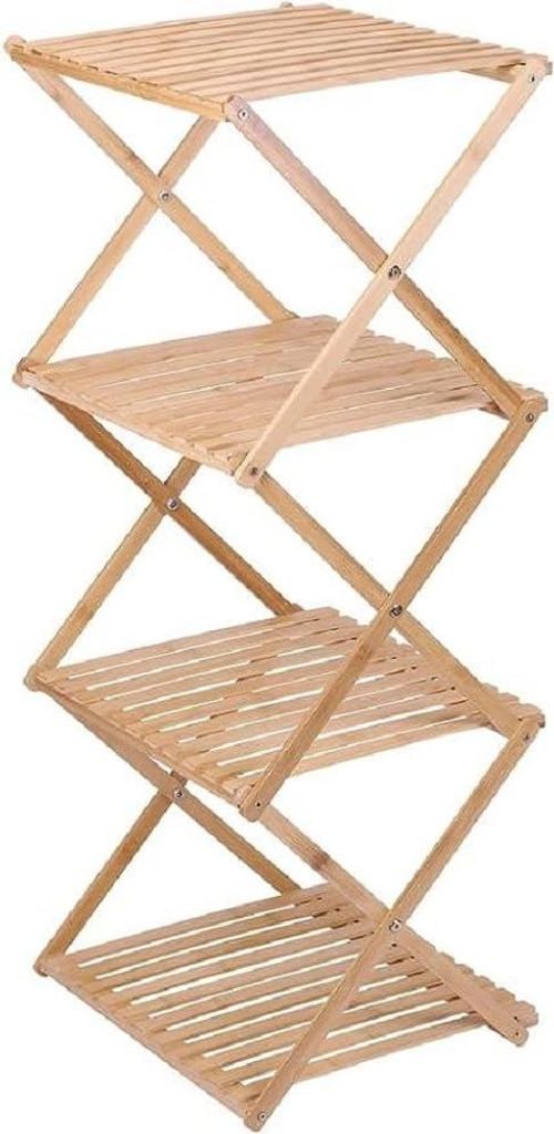 alpina Badregal 4-lagig 40 x 33,5 x 93,5 CM faltbar Bambus Produktbild 