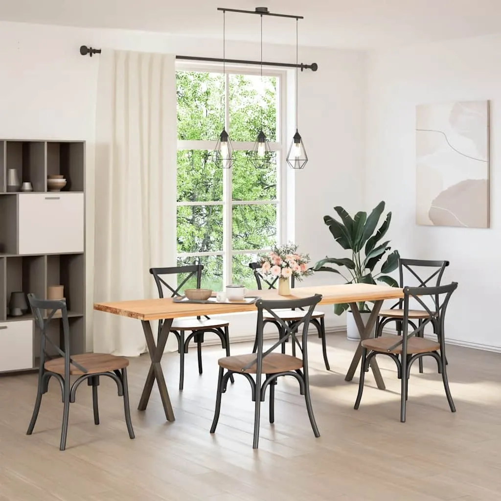Gambe Tavolo Ferro X SYFAX 57x72cm - Prezzo Fabbrica Acciaio Naturale