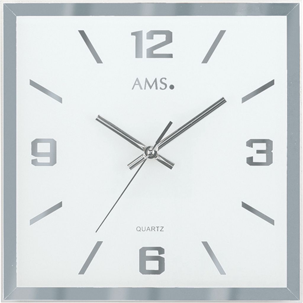 AMS Quarz-Wanduhr, Quarzwerk mit schleichender Sekunde, Produktbild 