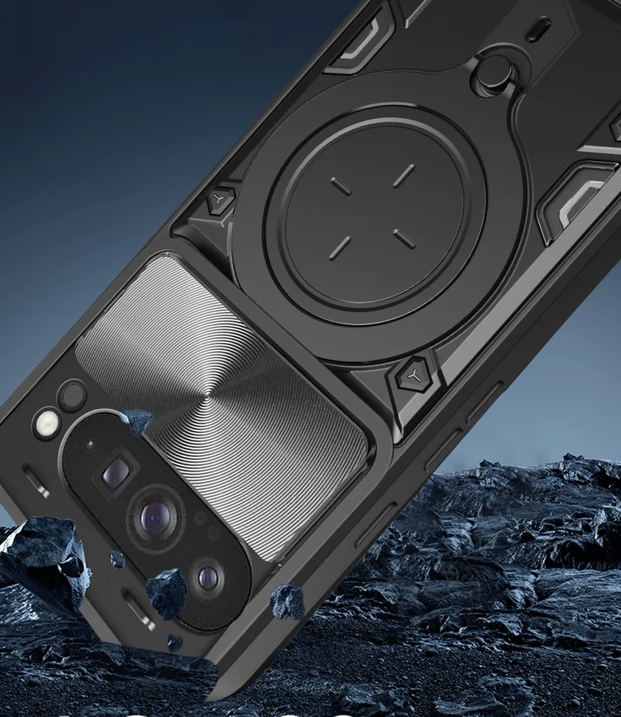 Cover Google Pixel 10 Pro XL con Ring Stand Argento per Outdoor - 8