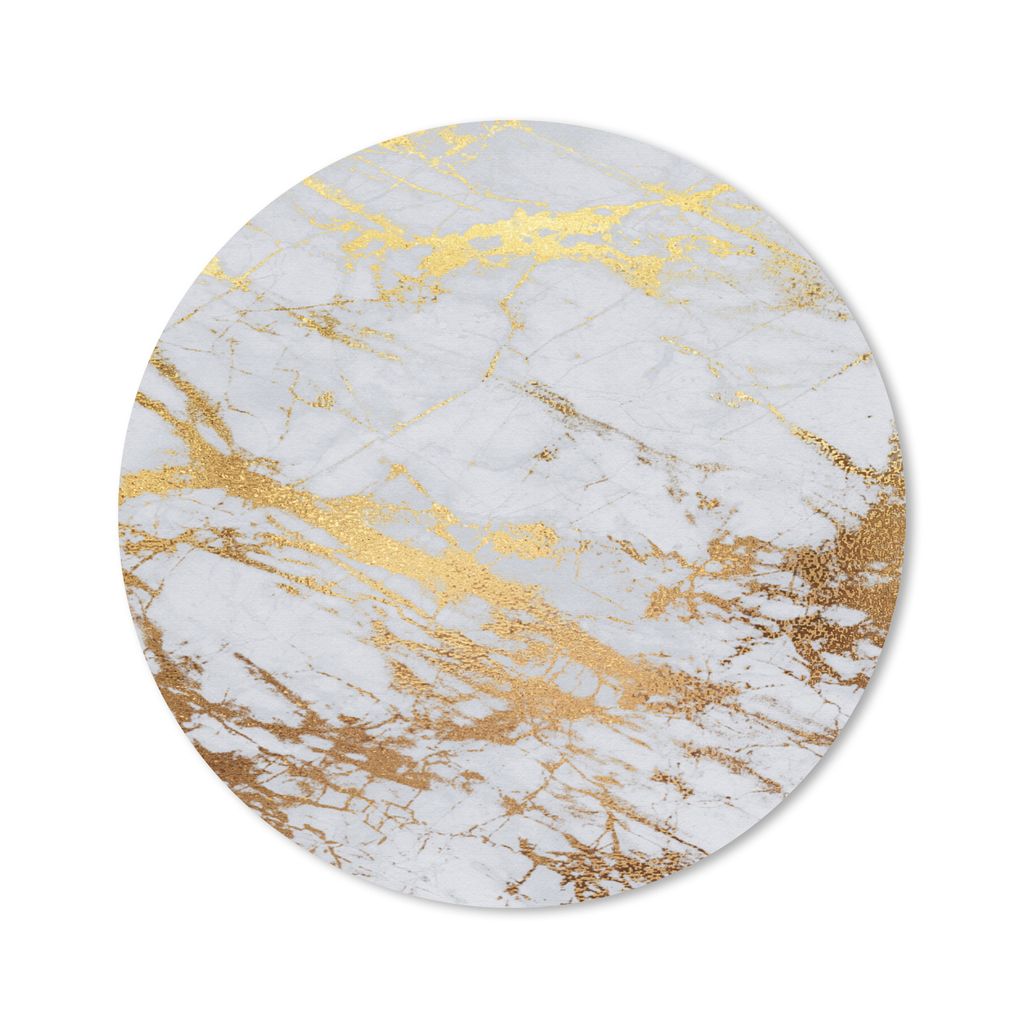 MuchoWow Mauspad Mousepad Marmor - Muster - Gold 40x40 cm - Mousepads - Maus Mat - Pad - Mausunterlage - Schreibtisch Accessoires