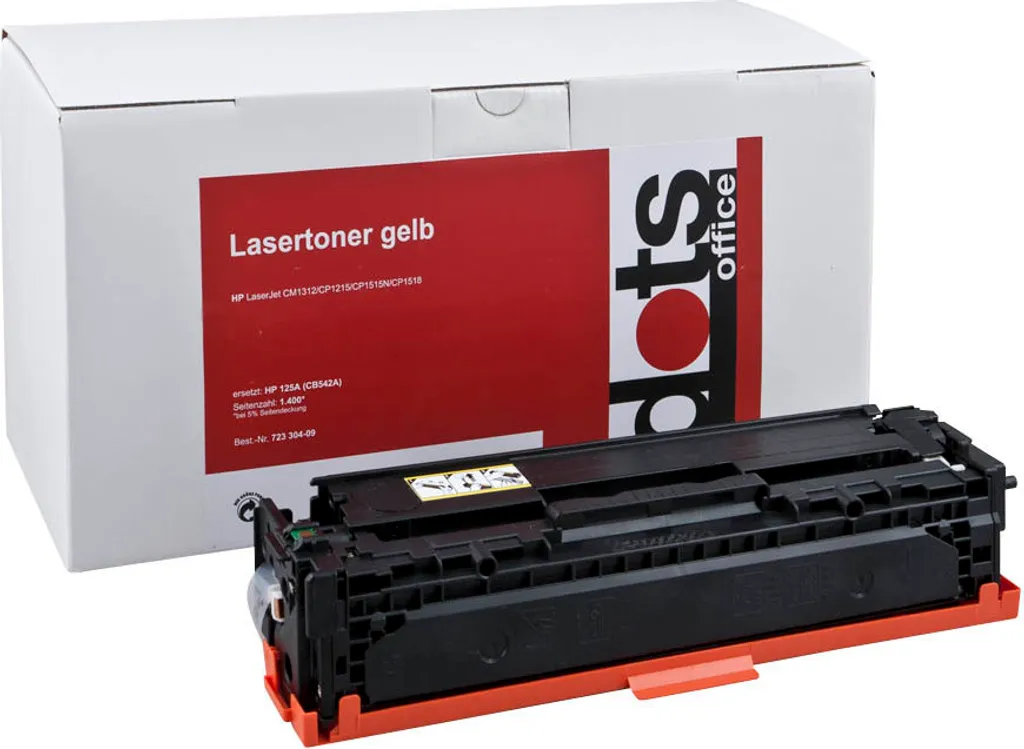 Toner Jaune dots 1216,0009-DOTS compatible avec HP 125A CB542A Laser
