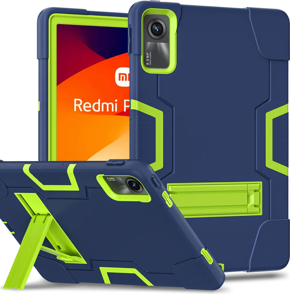 Custodia Rugged Xiaomi Redmi Pad SE 11" - Supporto 3 Strati Verde