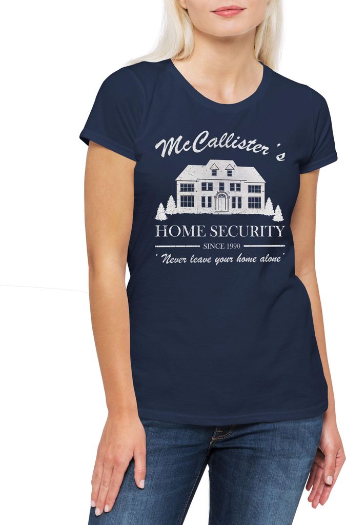 Urban Backwoods McCallister Home Security, Damen T-Shirt, Farbe: Navy, Größe: 2XL