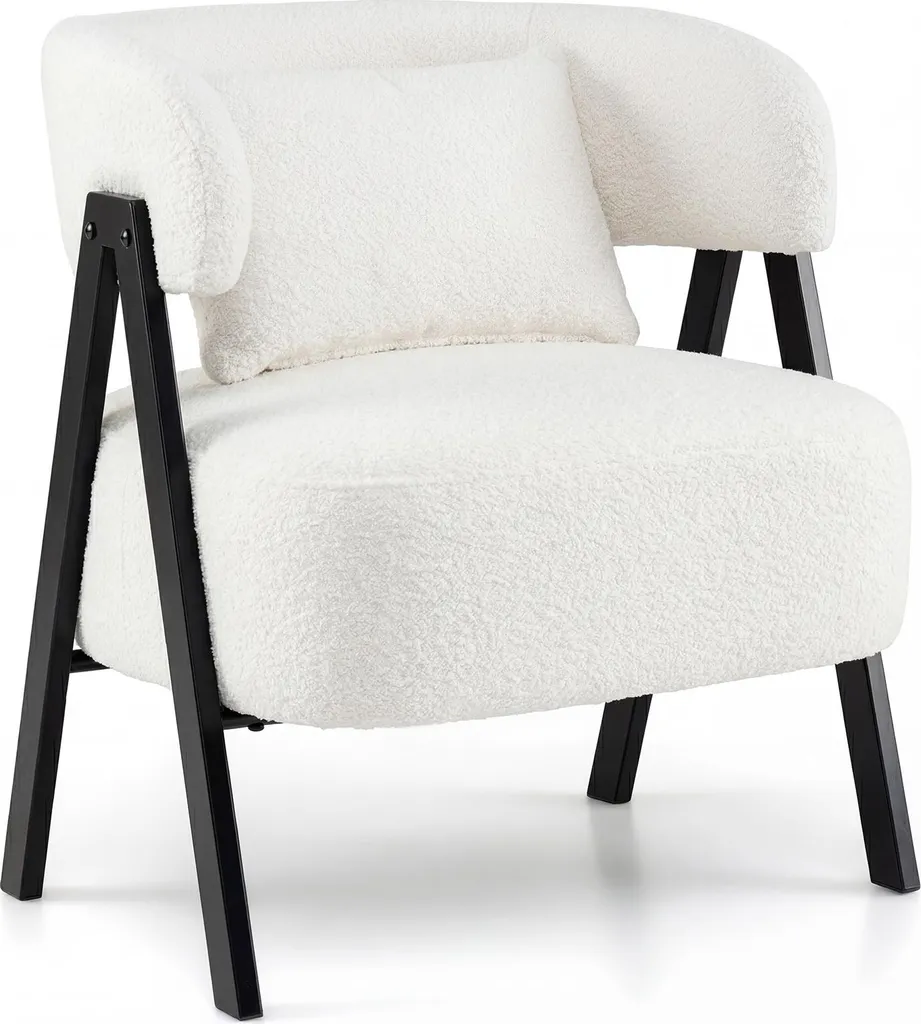Chaise rembourrée ergonomique contre le mal de dos en fausse fourrure