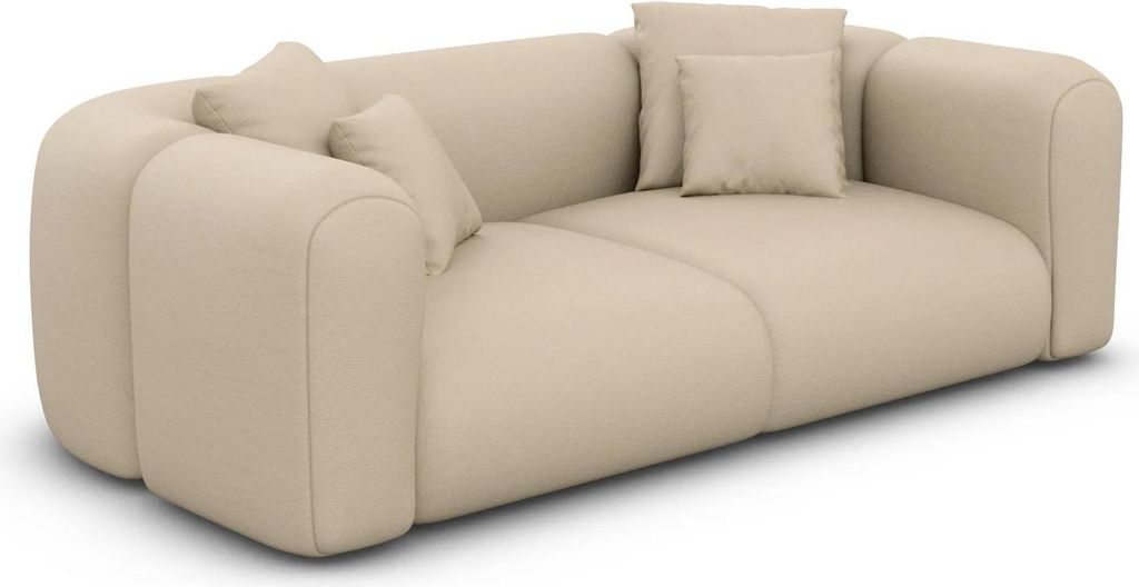 Kunstleder 2-Sitzer Couch Belio Beige