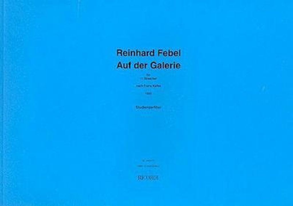 Auf der Galerie für 11 StreicherStudienpartitur