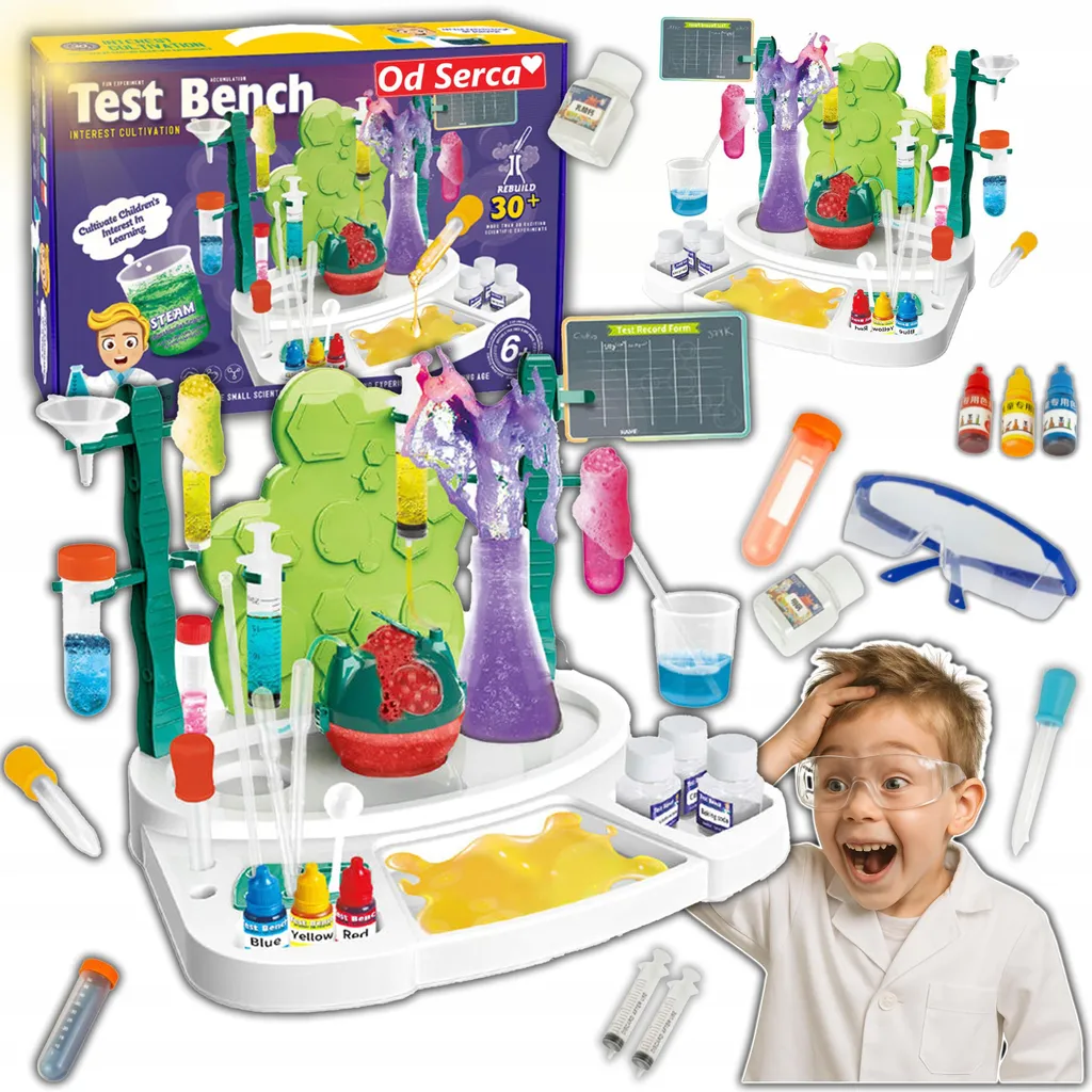 Laboratoire de chimie géant avec accessoires XXL pour enfant curieux