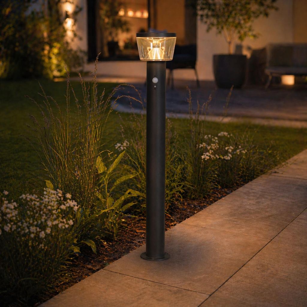 Solar-Wegleuchte 94cm mit Bewegungsmelder - 3 Modi - Premium-Solarfeld