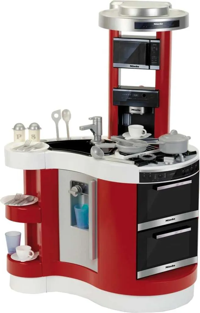 Cuisine de jeu Miele rouge et noir avec accessoires et sons réalistes