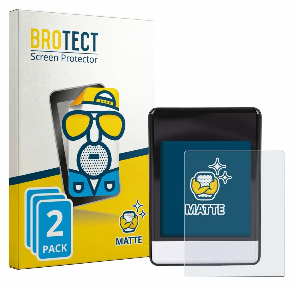 2x BROTECT Schutzfolie für Asixxsix Bike Computer Displayschutz Displayschutzfolie Folie Matt Entspiegelungsfolie