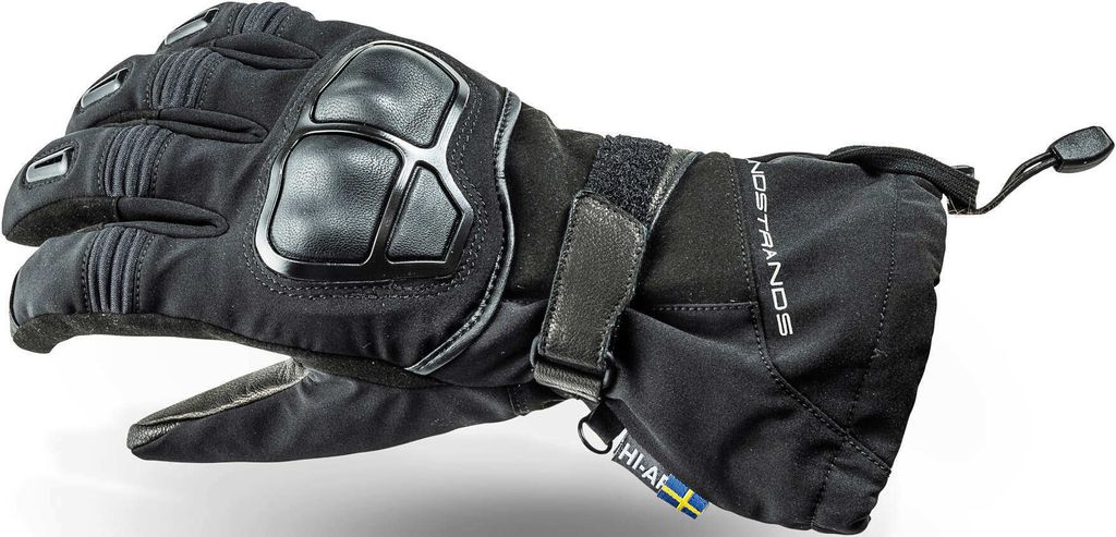 Lindstrands Hede wasserdichte Motorrad Handschuhe, schwarz, 8
