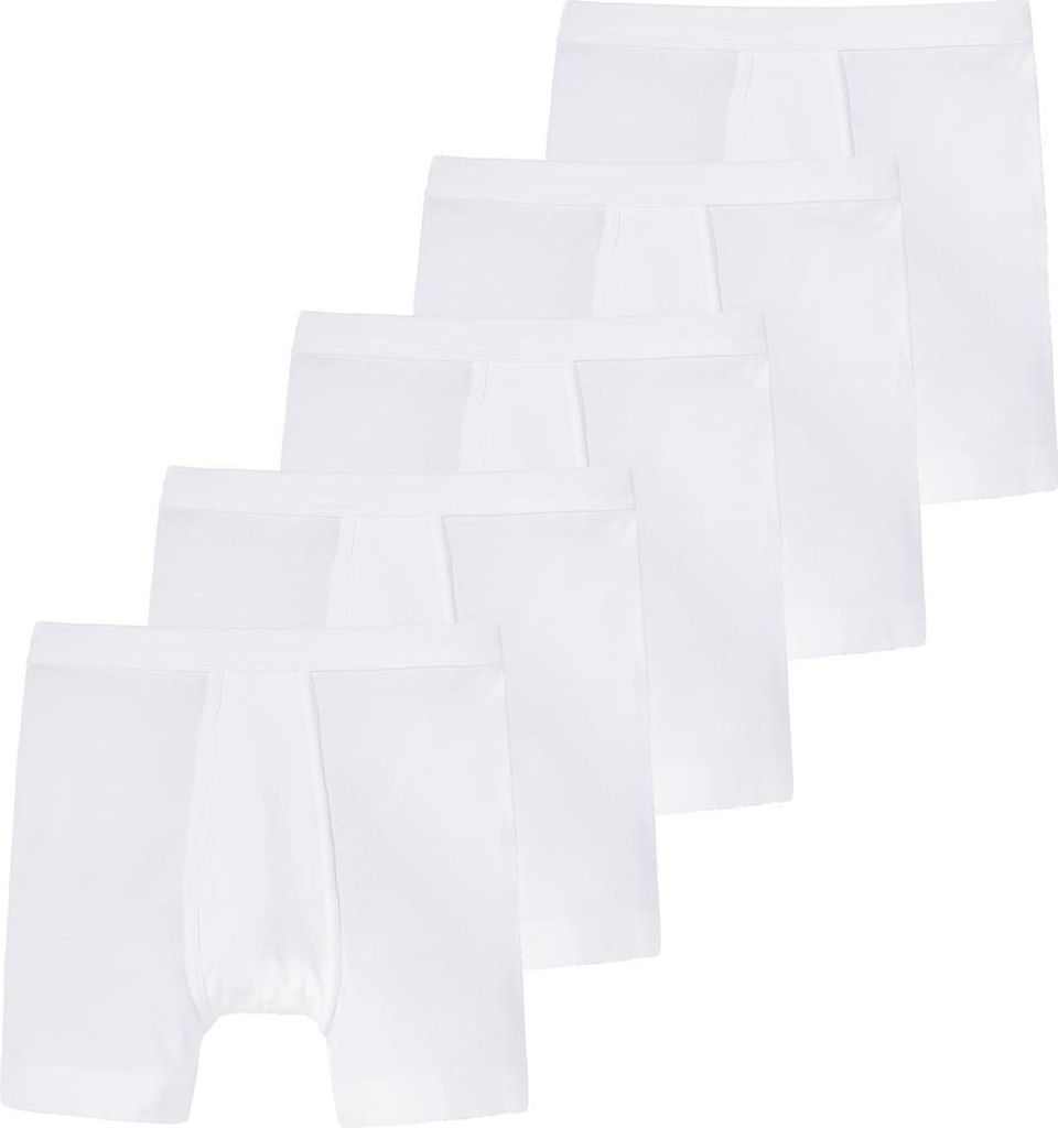 Schiesser 5er Pack Essentials Feinripp Long Short / Pant Komfortabler Softbund, Natürliches Material, Strapazierfähig und langlebig