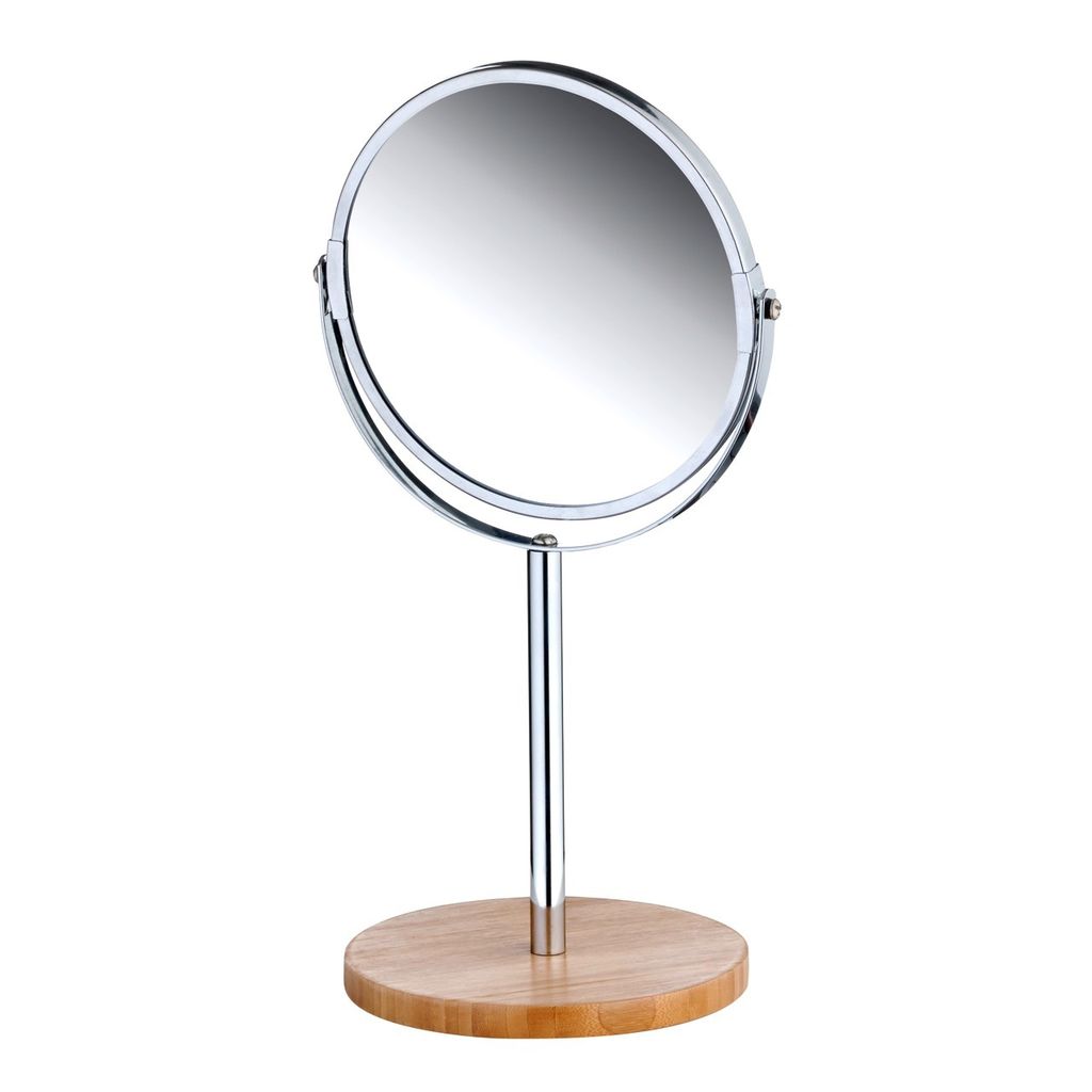 Tischspiegel 17 cm rund Bambusfuß