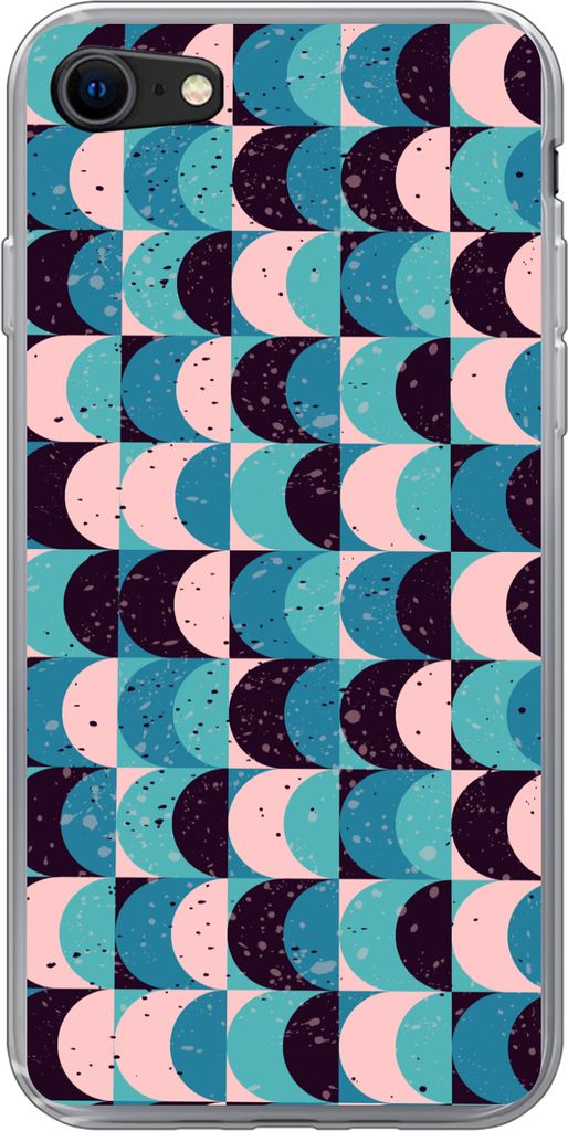 MuchoWow Handyhülle Schutzhülle Hülle für Telefoonhoesje iPhone 8 Mädchen - Farbe - Muster - Mädchen - Kinder - Kinder Silikon Softcase Han...