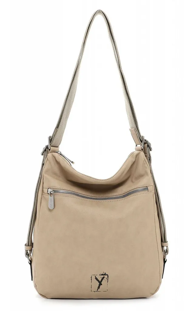 SURI FREY Trudy Beutel Sand: Borsa a Tracolla e Zaino in Uno - Beige