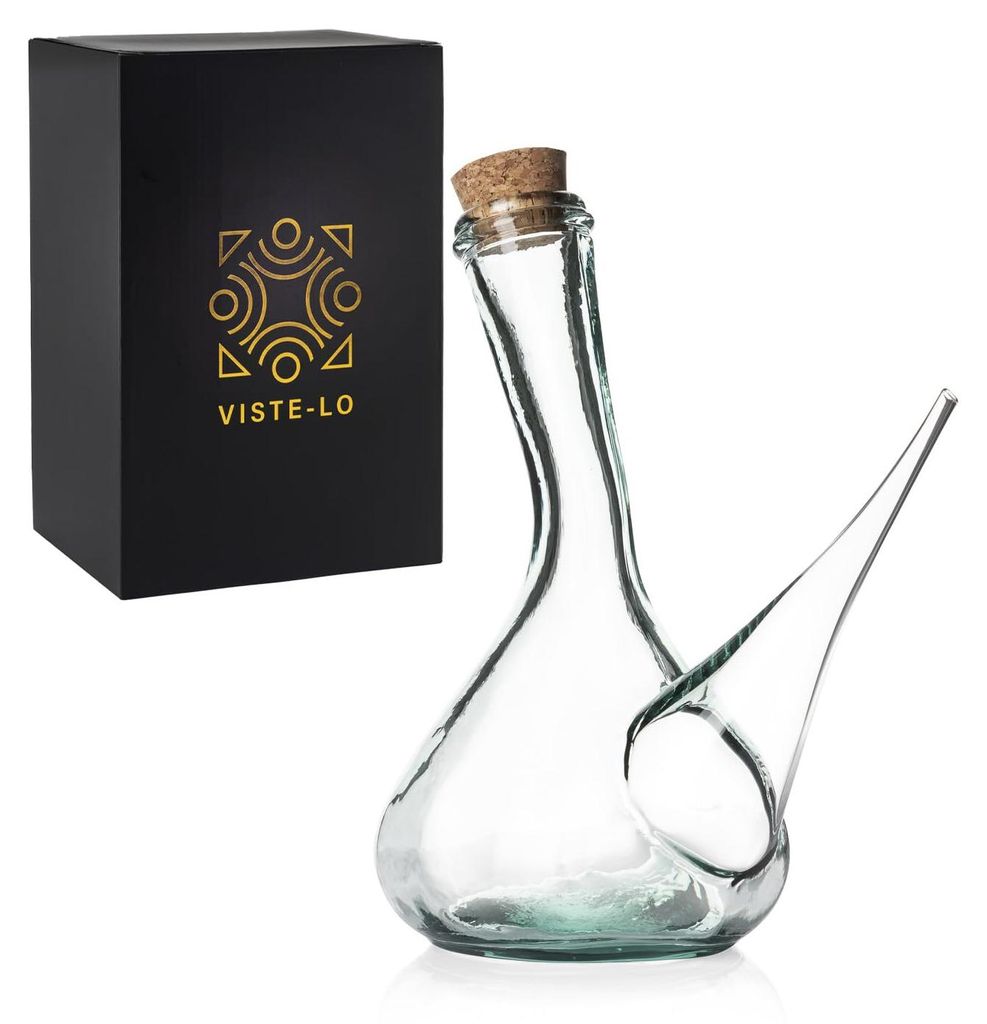 Glas-Porron 750 ml, handgefertigt, recyceltes Glas, Spanien
