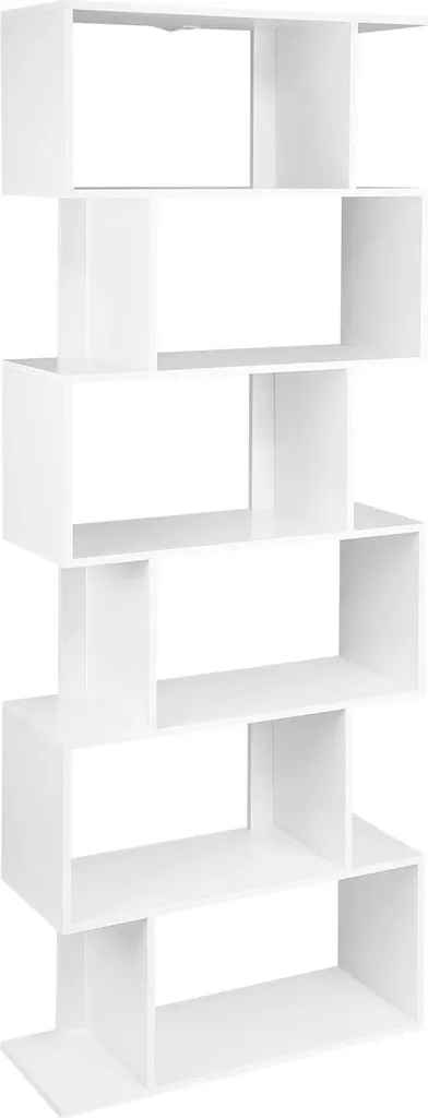 Meuble de rangement 6 cases bibliothèque blanche moderne pour le salon