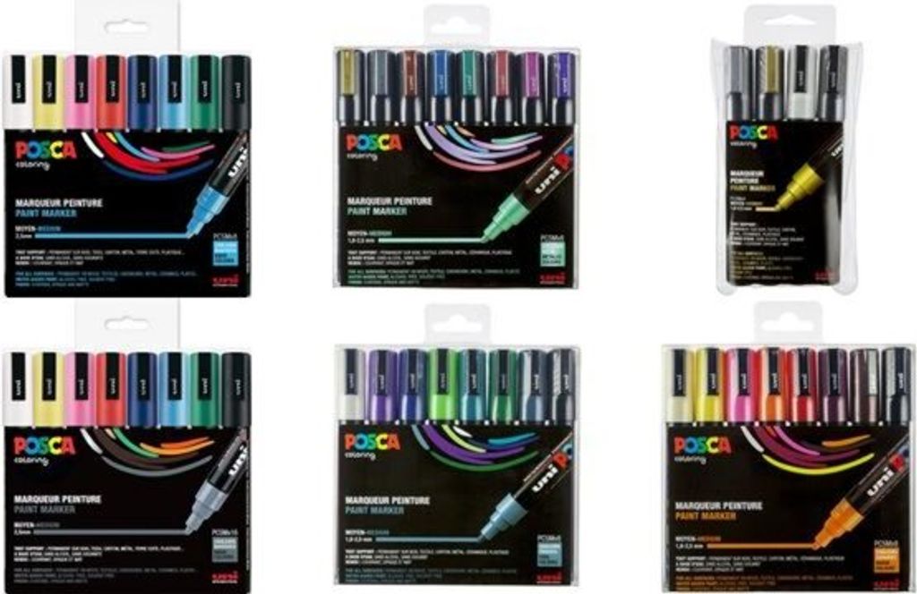 POSCA Marker UNI PC-5M 8er Set Grundf. Produktbild 