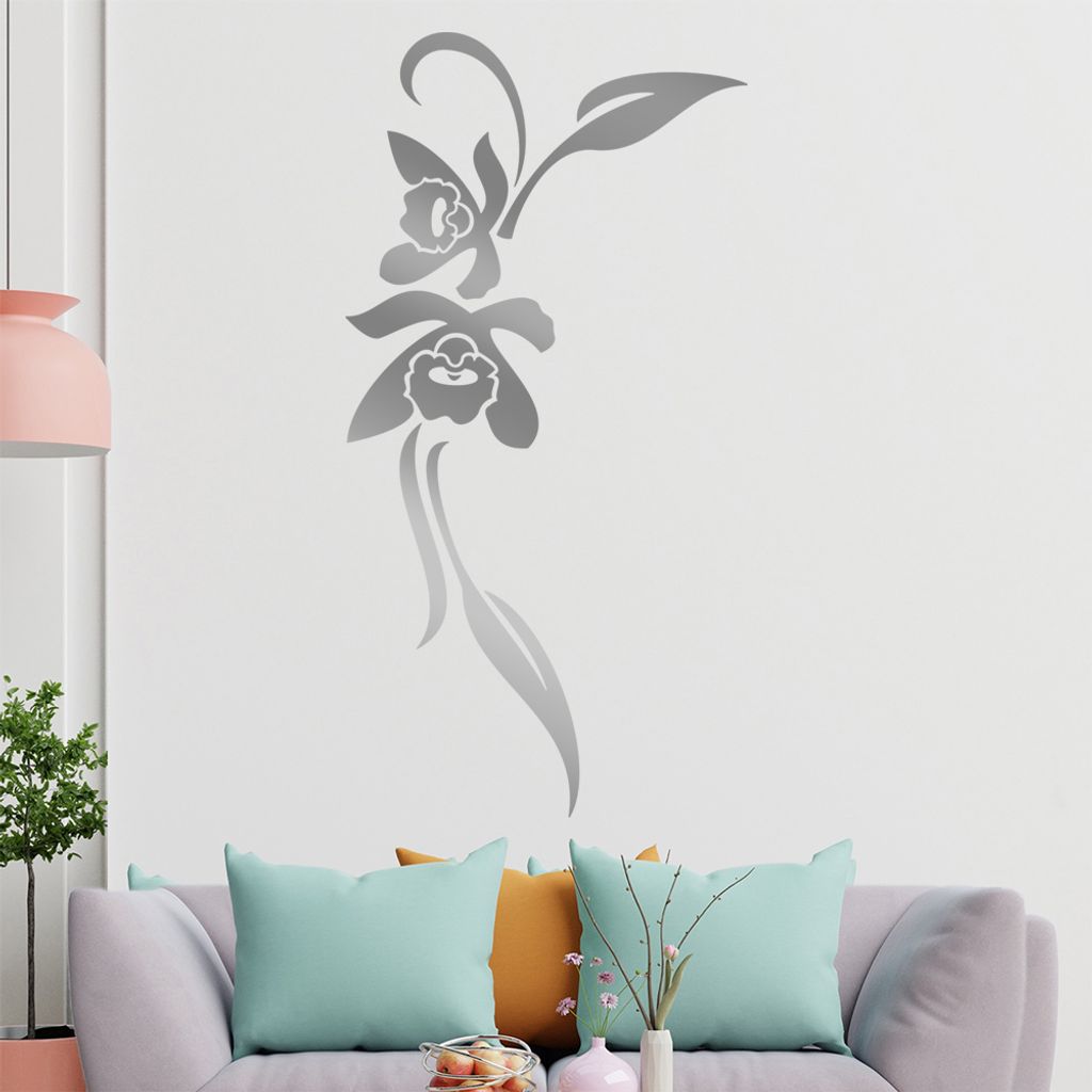 Narzisse - Linien Wandtattoo in 6 Größen - Wandaufkleber Wall Sticker - Dekoration, Küche, Wohnzimmer, Schlafzimmer, Badezimmer