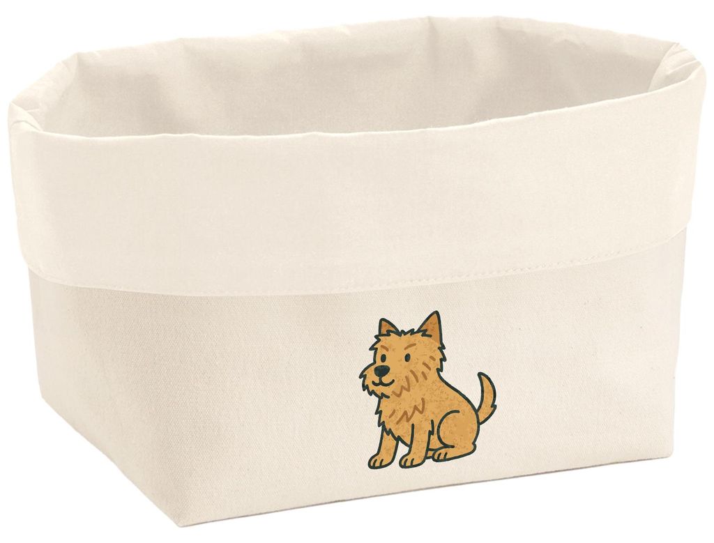 Huuraa Organizer Norwich Terrier Comic Nori 3 Liter Medium Canvas Baumwolle Utensilo Geschenkidee