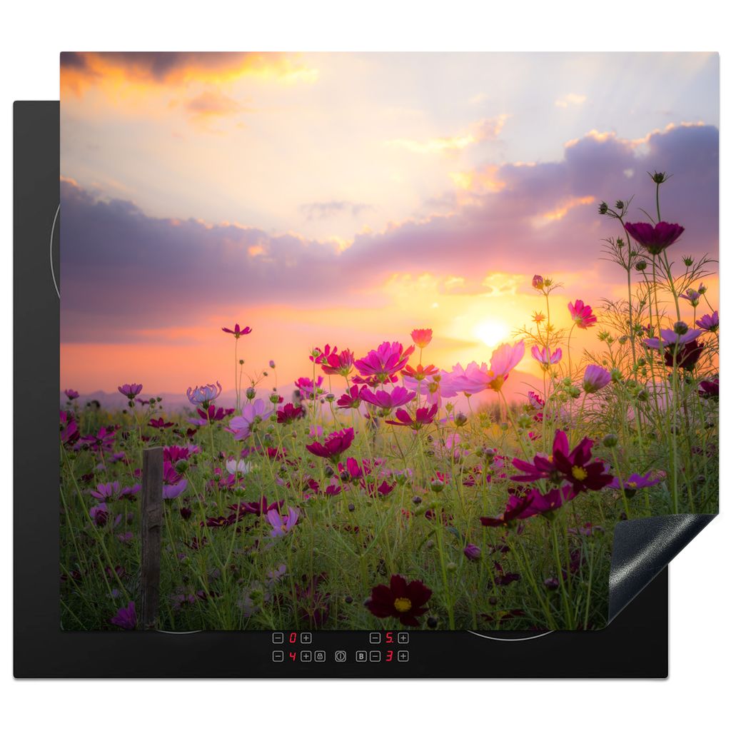 MuchoWow Herdabdeckplatte - Induktionsschutz - 60x52 cm - Herdabdeckung Matte von Vinyl - Vergrößert die Arbeitsfläche - Glaskeramikkochfeld-A...