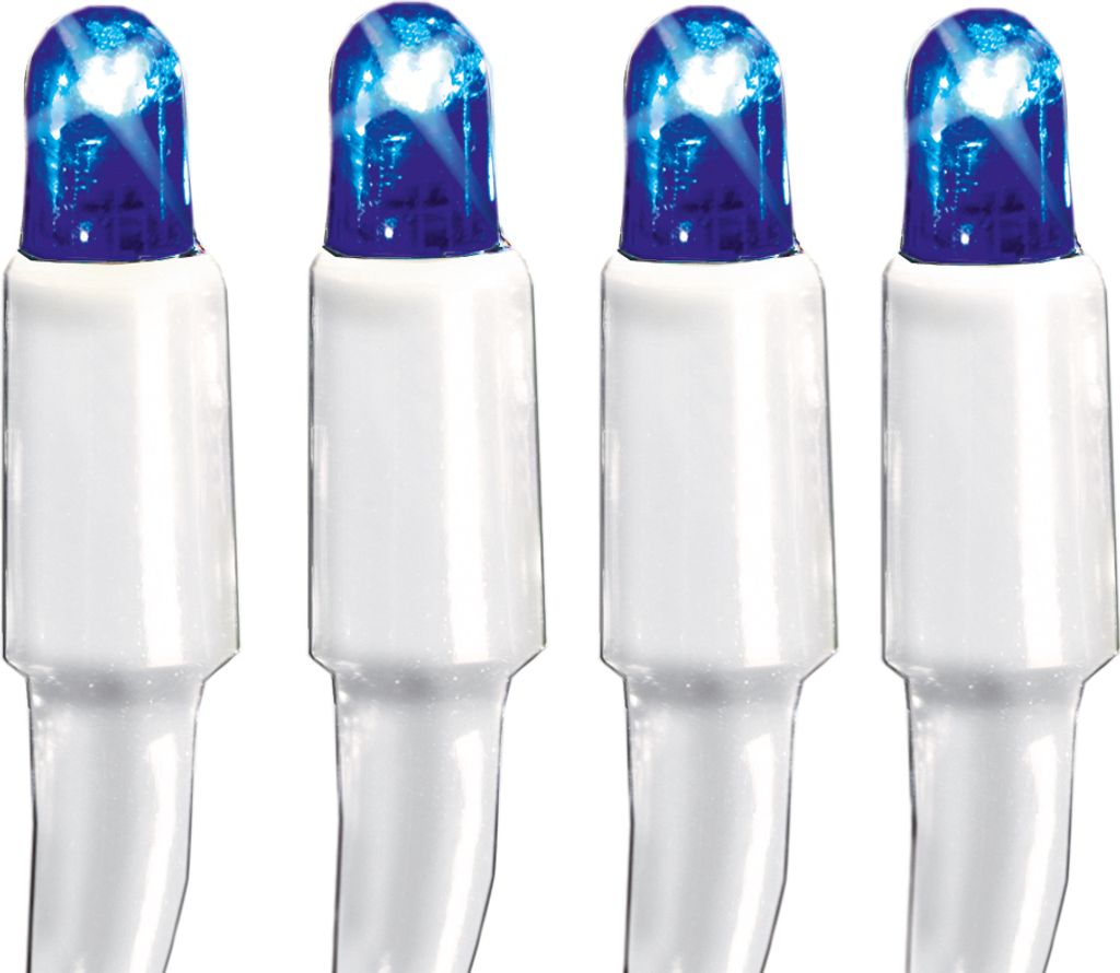 Best Season System LED "Curtain-Extra" 204teilig Birnchen: blau, Kabel: weiss, 1x4 m, outdoor, 466-59-14