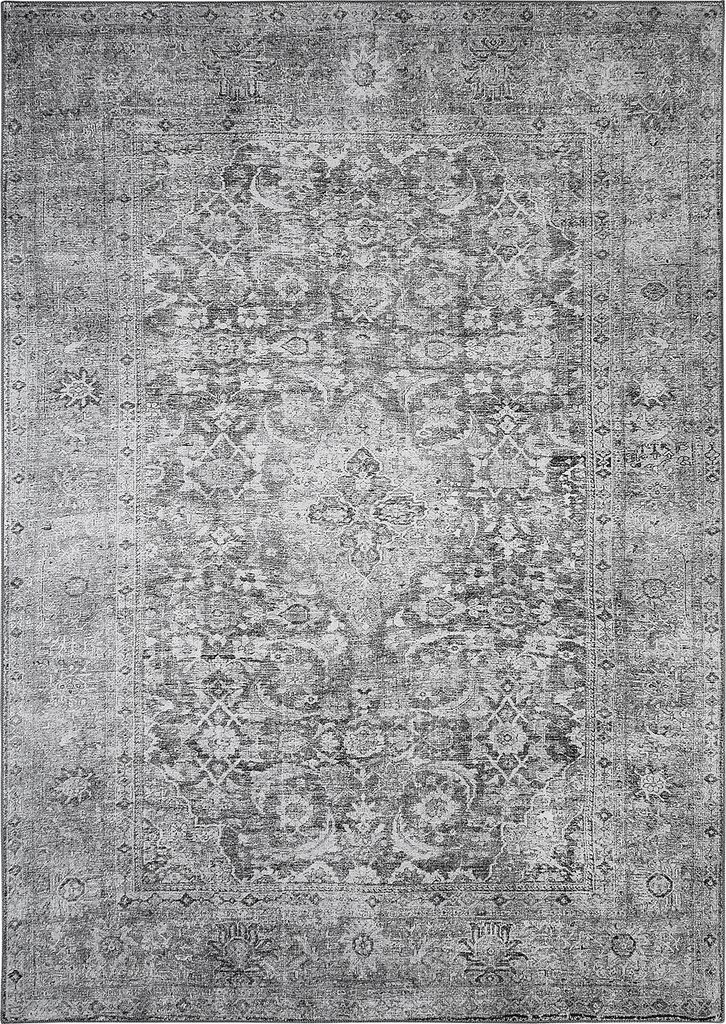In- und Outdoorteppich - Anthrazit - Grau - 160 x 230 cm - mit Orientmuster - faltbar