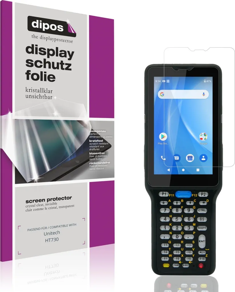 4x Pellicola Protettiva Unitech HT730 dipos Claro Protezione Schermo