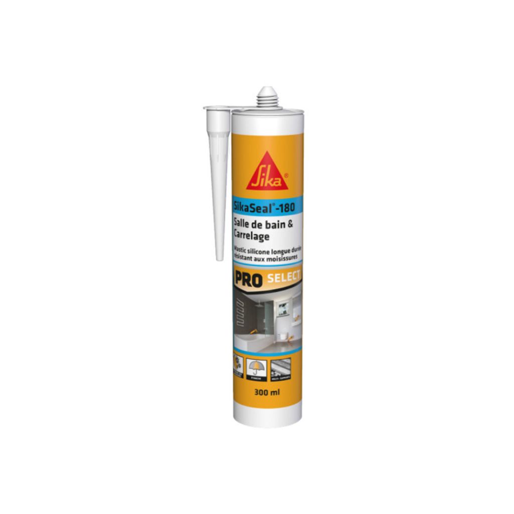Silikonkitt SIKA Sikaseal-180 Bad & Fliesen - Weiß - 300ml