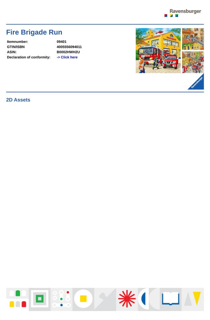 3 x 49 pièces Ravensburger Kinder Puzzle Feuerwehreinsatz Image du produit 