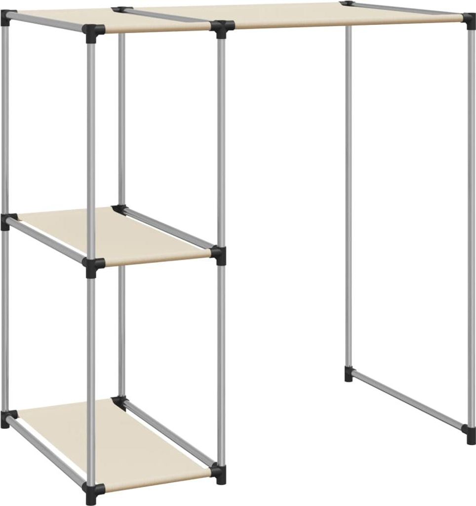 vidaXL Waschmaschinenregal Creme 87x55x90,5 cm Eisen
