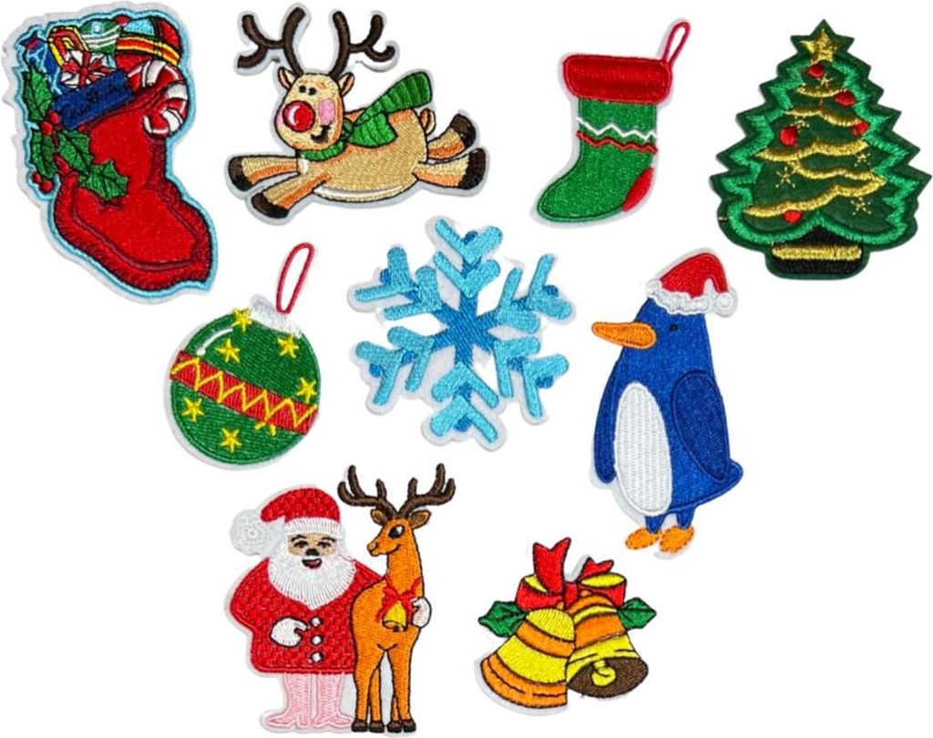 Emblem-Patch-Set zum Aufbügeln, Motiv: Weihnachten, Winter, zum Aufbügeln