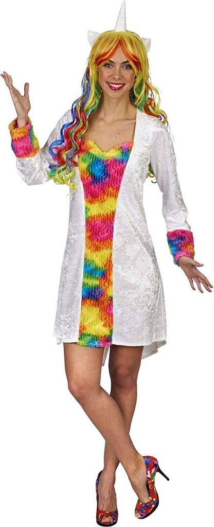Regenbogen Einhorn Kleid Größe: 36-38