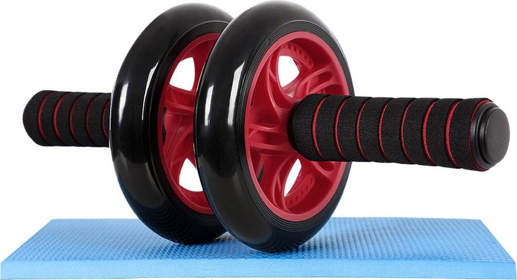 Bauchroller mit Trainingsmatte rot