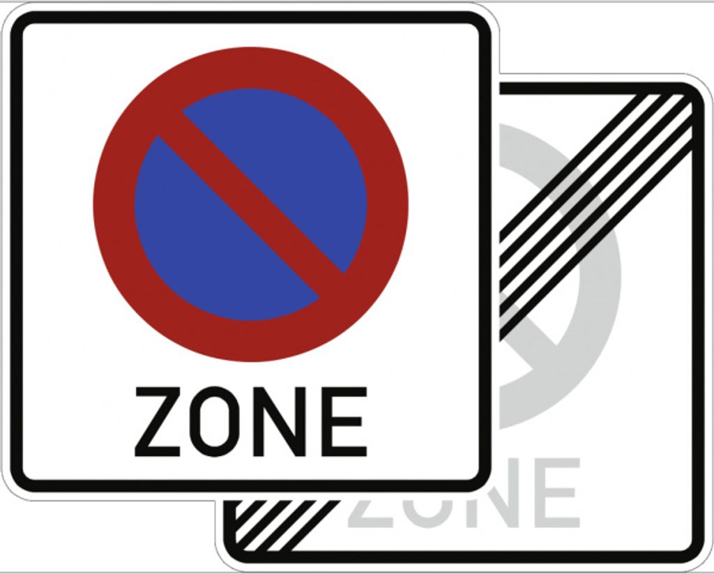 Verkehrsschild VZ290.1-40, Eingeschränktes Haltverbot für ...,doppelseitig, A...