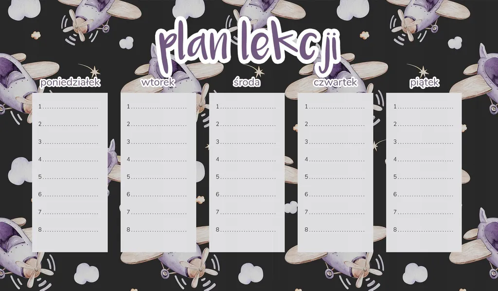Planner Magnetico Studio e Orari 45x26 cm - Lavagna Cancellabile XL