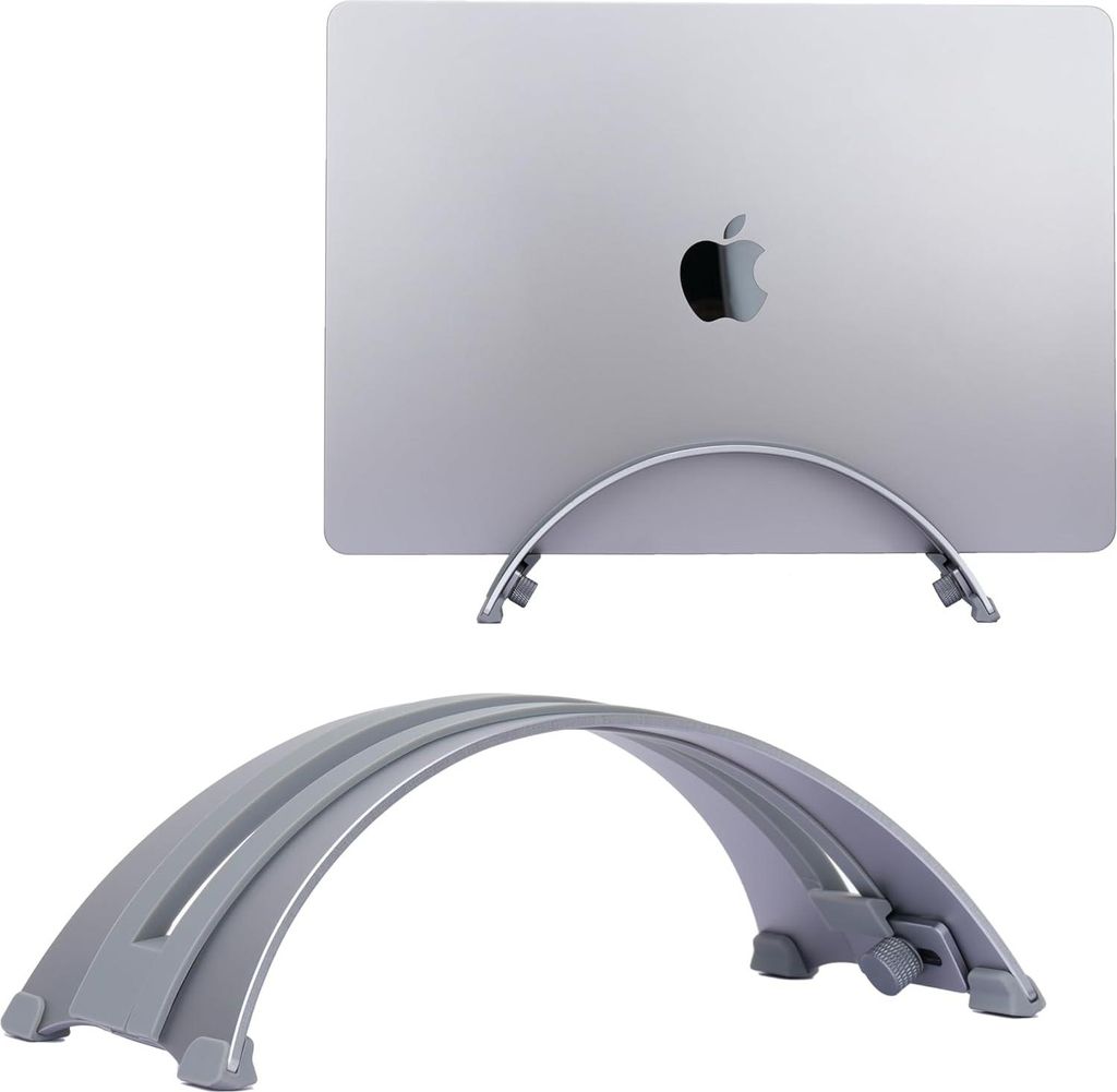 Verstellbare Laptopständer aus Aluminium - Geeignet für 17 Zoll Laptops, Belüftetes Design mit rutschfesten Silikonpads