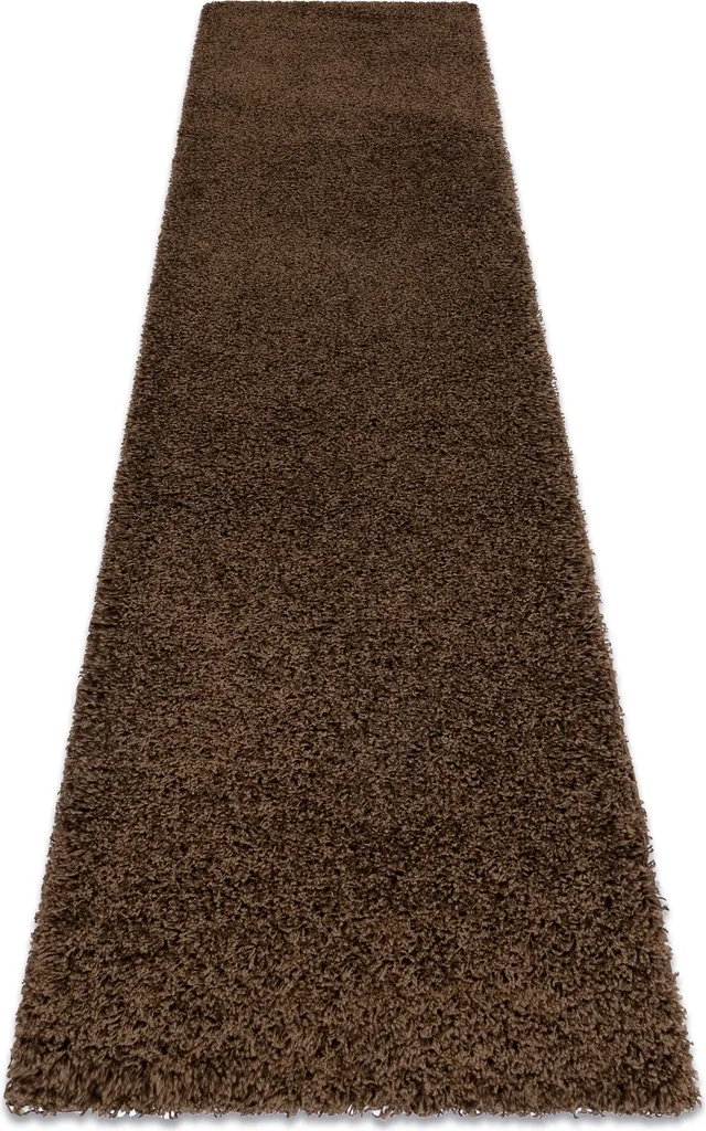 Tapis SOFFI marron shaggy 5cm : douceur et épaisseur pour votre couloir